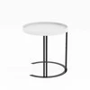 Fotelis Home4You Kavos staliukas KEIRA D50xH50cm Balta