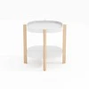 Fotelis Home4You Kavos staliukas NORAH D40xH60cm Balta