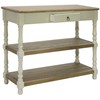 TV staliukas Home4You Šoninis staliukas SAMIRA, 97x35x80,5 cm, stalviršis: MDF plokštė, rėmas ir kojos: uosio mediena, spalva: sendinta balta/ruda