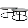 Home4You Kavos staliukų rinkinys BRITU 2pcs, pilkos spalvos