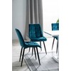 Signal Meble CHIC VELVET KĖDĖ Juodas RĖMAS / TURQUOISE BLUVEL 85