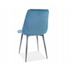 Signal Meble CHIC VELVET KĖDĖ Juodas RĖMAS / TURQUOISE BLUVEL 85