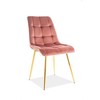 Signal Meble CHIC VELVET KĖDĖ Juodas RĖMAS / ANTIQUE Rožinis BLUVEL 52
