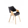 Kėdė K396 Juodas Veliūras + Natural K-396 HALMAR