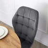 Fotelis Mebel Elite LUCKY pilka aksominė kėdė