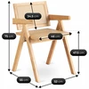Kėdė Mebel Elite MADERA, medinė, ąžuolo spalvos, smėlio apmušalas