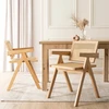 Kėdė Mebel Elite MADERA, medinė, ąžuolo spalvos, smėlio apmušalas