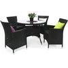 Fotelis Home4You Kėdė WICKER-1 juoda