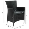 Fotelis Home4You Kėdė WICKER-1 juoda