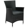 Fotelis Home4You Kėdė WICKER-1 juoda