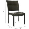 Home4You Kėdė WICKER-3, 60x49,5xH92,5cm, rėmas: aliumininis su plastikinių vytelių apdaila, spalva: tamsiai ruda