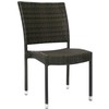 Home4You Kėdė WICKER-3, 60x49,5xH92,5cm, rėmas: aliumininis su plastikinių vytelių apdaila, spalva: tamsiai ruda