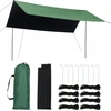 KEMPINGO TARP SAULĖS LAKŠTĖS, ATLIEKUS VANDENIUI, 3M, ŽALIA, 2M AUKŠTIS