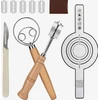 KEPELIŲ RINKINYS 4 Vnt., SILIKONINIS KILIMAS, MEDINIS ŠLUOKLIS