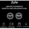 Kepimo popierius karšto oro gruzdintuvei Zyle Ø16 ZY3362AFP, 100 vnt