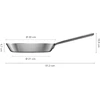 Fiskars Norden steel keptuvė 28cm be dangos