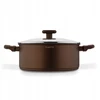 KERAMINIS PUODAS su dangteliu indukcinis dujos Konighoffer Reno Brown 28cm 7l