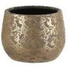MICA Keraminis vazonas CLEMENTE, aukso spalvos, 16,5 x 13 cm