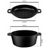 KETUS PUODAS SU dangteliu GRILTI 2IN1 GRIPTI GRILTI GAMYBA