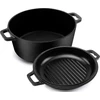 KETUS PUODAS SU dangteliu GRILTI 2IN1 GRIPTI GRILTI GAMYBA