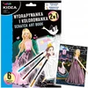 „Kidea 2IN1 PRINCESS“ įbrėžimų knygelė ir spalvinimo knygelė, 6 dizainai + rašiklis