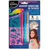 Kidea 6 blizgančių tatuiruočių žymeklių rinkinys + šablonai
