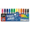 Kidea Jumbo flomasteriai, 12 intensyvių spalvų, permatomi