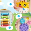 Kidino Mokomasis sensorinis kubas Medinis Montessori rūšiuotojas Pagauk kirminą