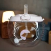 Kidnort Baer vaikiškas vandens butelis 300ml Rožinė 6M+ Tritan Straw Lanyard BE BPA