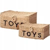 Kids Collection Rinkinys 2 Kosze do Przechowywania Zabawek Plecione 2vnt.