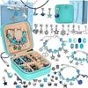 Kidsgifts Karoliukai, skirti apyrankėms gaminti, rinkinys Grandinėlės Charms Dovanų dėžutė