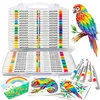 Kidsgifts Markery Akrylowe Pisaki Flamastry Mazaki Wodoodporne su Farbą Rinkinys 60 vnt
