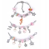 Kinderini RINKINYS, SKIRTA PAPUOŠALŲ APYRANKĖMS CHARMS KORULIAMS UNICORN KIDS