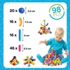 Kinderplay DIDŽIEJI MAGNETINIAI BLOKAI, KONSTRUKCIJA, MOKYMO LAIDOS, XXL LAZDOS, 98 vnt.