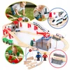 KINDERPLAY MEDINIS DĖKLAS TRAUKINIS AUTOMOBILIŲ TRAUKINIS