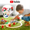 KINDERPLAY MEDINIS DĖKLAS TRAUKINIS AUTOMOBILIŲ TRAUKINIS