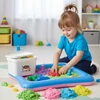 Kinetic Sand 5kg SET Sandbox Formelės Mentele Kaušas BibiMoon