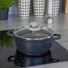 King Hoff MARMURINIS PUODAS SU DANGIU 28cm 6,5L INDUKCINĖS DUJINĖS NElipnios dangos