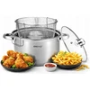 King Hoff Puodas Kinghoff puodas su kepimo krepšeliu, plieno, 24 cm skersmens, 5,5 l talpos