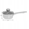 King Hoff RONDELEK Puodas Z POKRYWKA STALOWY DO MLEKA SOSU 12CM 0,5L SATYNA