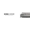 King Home Ares banketinė kėdė, mėlyna / sidabrinė
