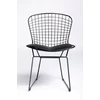 King Home NET SOFT juoda kėdė - juoda pagalvėlė, metalinė