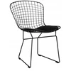 King Home NET SOFT juoda kėdė - juoda pagalvėlė, metalinė