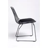 King Home NET SOFT juoda kėdė - juoda pagalvėlė, metalinė