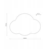 Sieninis šviestuvas KINKIET LAMPA ŚCIENNA TK LIGHTING CLOUD 4966 CHMURKA mėlyna DLA CHŁOPCA
