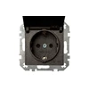 Kištukinis lizdas EPSILON, su įžeminimu, be rėmelio, juodas