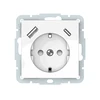 Schneider Electric Kištukinis lizdas SCHNEIDER Sedna Design, su užsklanda + 2 USB, 4A, antracitas; SDD114052