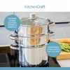 Kitchen Craft KitchenCraft plieno garintuvas 5 l, 3 lygiai, sidabrinis, KCCVSTEAM22