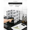 Kitchen Oil Baffle Anti oil Splash Baffle Sulankstoma aliuminio folija juoda alyva