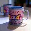 KLAUDIA puodelis vaikams su vardu, spalvingas 3D plastikas